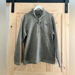 Men’s The North Face Light Gray/Beige Half-Zip Sweatshirt